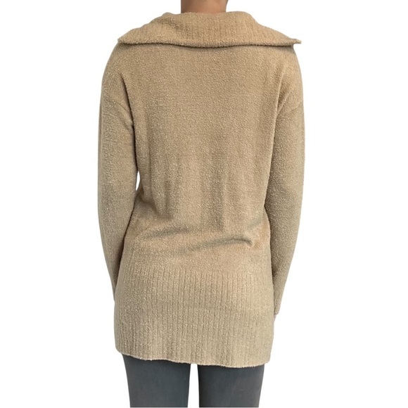 Barefoot Dreams Sweater Quarter Zip Soft Lounge Brown Collar Size Extra Small - Picture 2 of 7